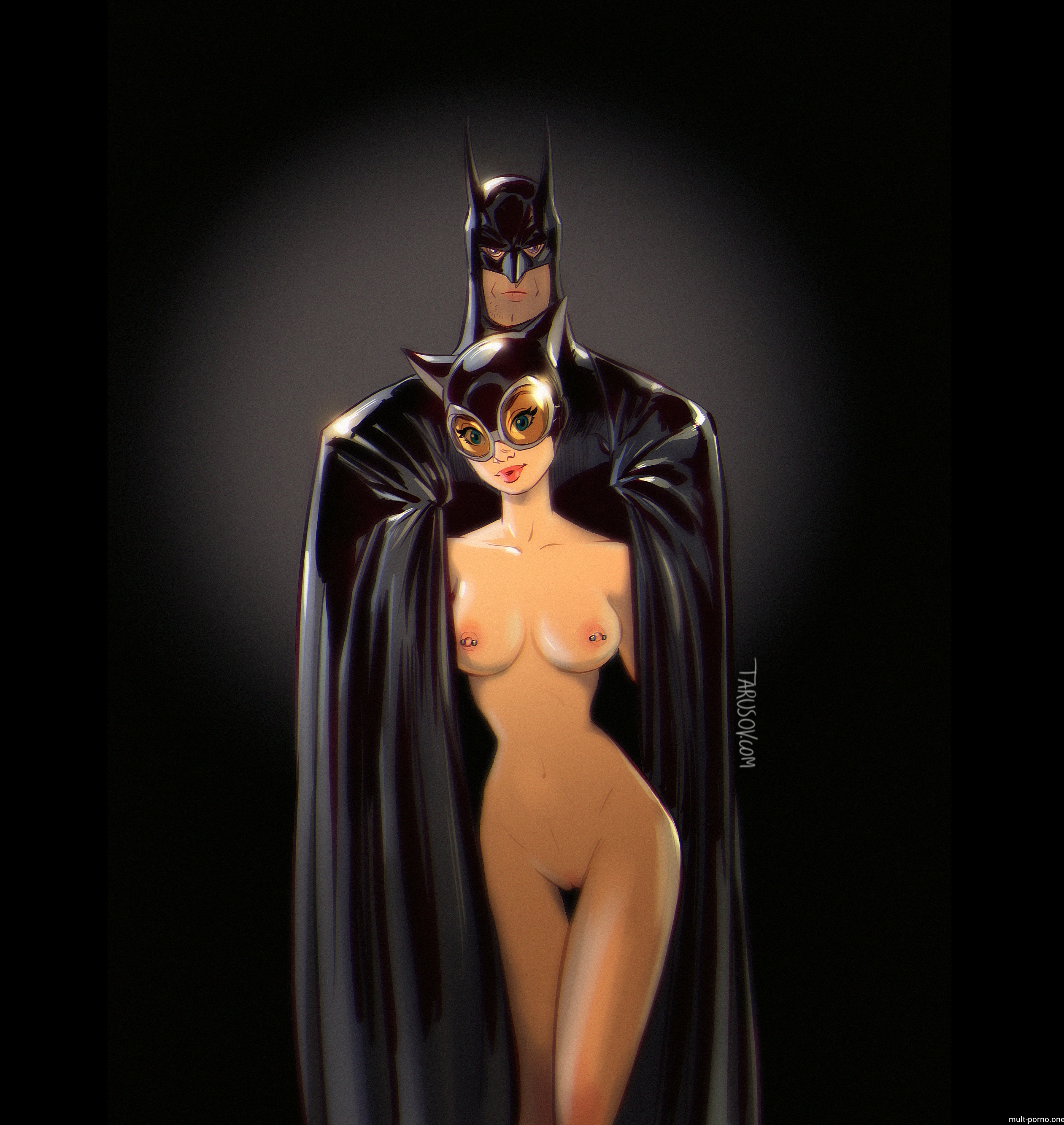 Бэтмен трахает сочную попку Женщины-кошки прямо в костюме (+порно комикс)